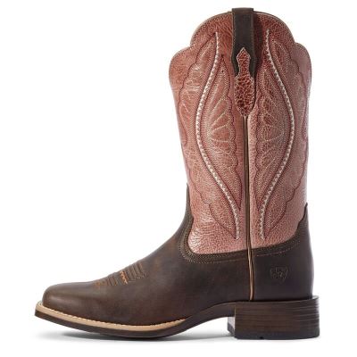 Ariat Western: PrimeTime Botas Western Mujer - Chocolate / Rosas (NDTVB8219)